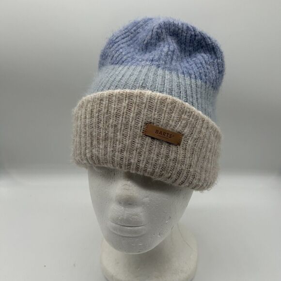 Barts Amsterdam Beanie Blue Chunky Knit Winter Hat One Size - Picture 1 of 6